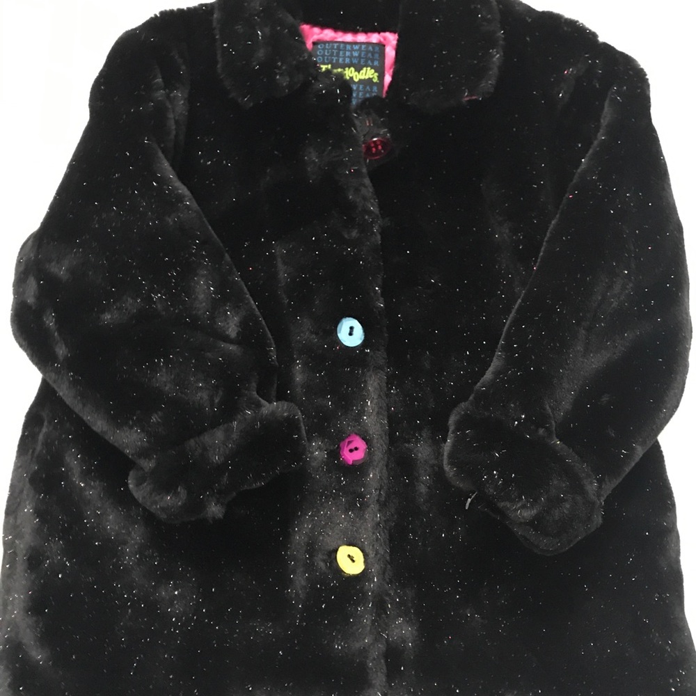 Like New Flapdoodles faux fur swing coat Size 7 - Picture 6 of 8
